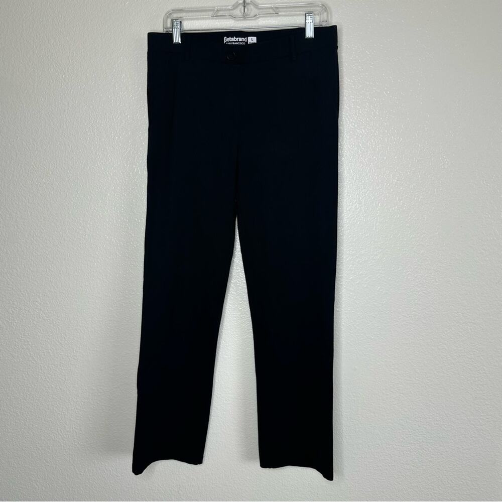 Betabrand Black Pull On Pants Large Petite